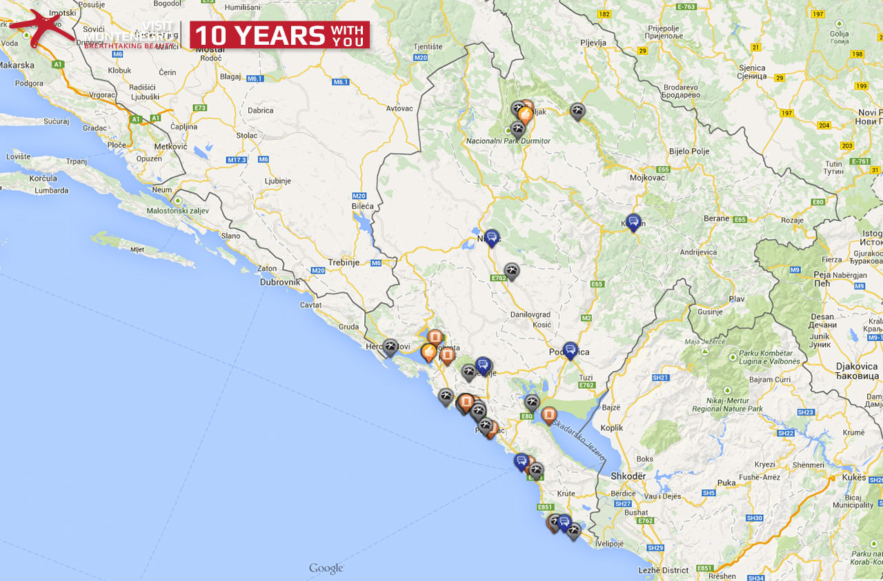 Montenegro Virtual Map